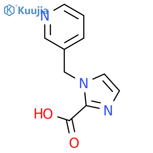 1-(Pyridin-3-ylmethyl)-1H-imidazole-2-carboxylic acid structure