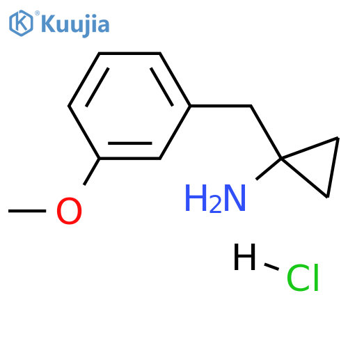 1-[(3-Methoxyphenyl)methyl]cyclopropan-1-amine hydrochloride structure