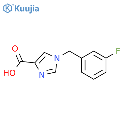 1-(3-Fluorobenzyl)-1H-imidazole-4-carboxylic acid structure