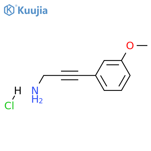 3-(3-methoxyphenyl)prop-2-yn-1-amine hydrochloride structure