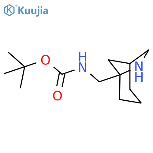 tert-butyl N-({6-azabicyclo[3.2.1]octan-5-yl}methyl)carbamate structure