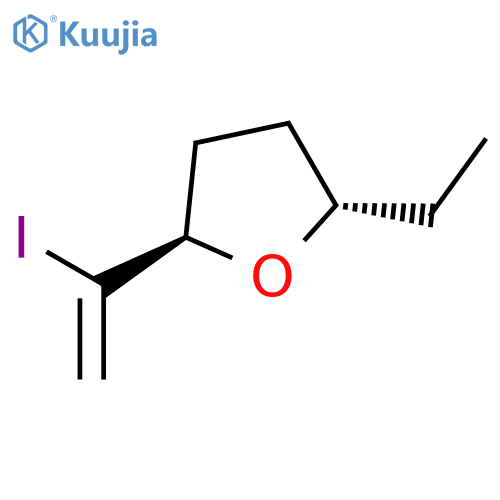 Furan, 2-ethyltetrahydro-5-(1-iodoethenyl)-, trans- structure