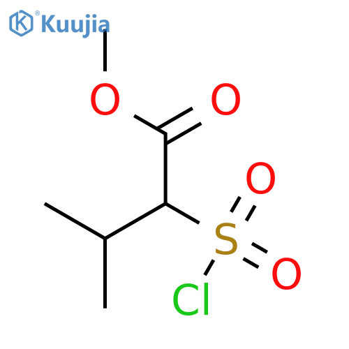 Butanoic acid, 2-(chlorosulfonyl)-3-methyl-, methyl ester structure