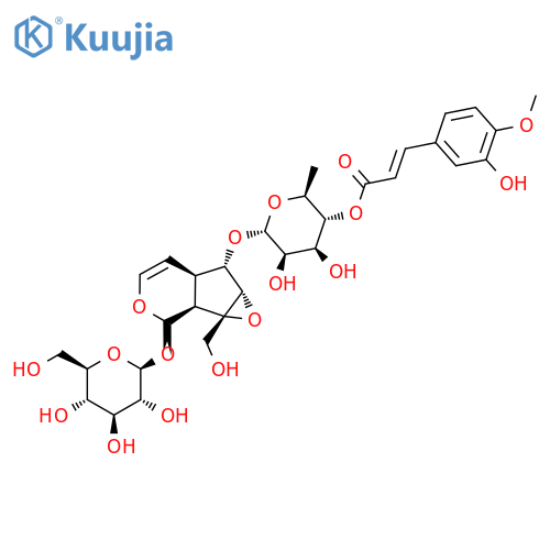 [(2S,3R,4S,5R,6S)-4,5-Dihydroxy-6-[[(1S,2S,4S,5S,6R,10S)-2-(hydroxymethyl)-10-[(2S,3R,4S,5S,6R)-3,4,5-trihydroxy-6-(hydroxymethyl)oxan-2-yl]oxy-3,9-dioxatricyclo[4.4.0.02,4]dec-7-en-5-yl]oxy]-2-methyloxan-3-yl] (E)-3-(3-hydroxy-4-methoxyphenyl)prop-2-enoate structure