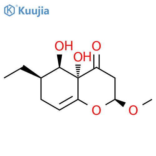 4H-1-Benzopyran-4-one,6-ethyl-2,3,4a,5,6,7-hexahydro-4a,5-dihydroxy-2-methoxy-, (2S,4aS,5R,6R)- structure