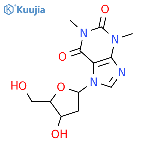 1H-Purine-2,6-dione, 7-(2-deoxy-β-D-erythro-pentofuranosyl)-3,7-dihydro-1,3-dimethyl- (9CI) structure