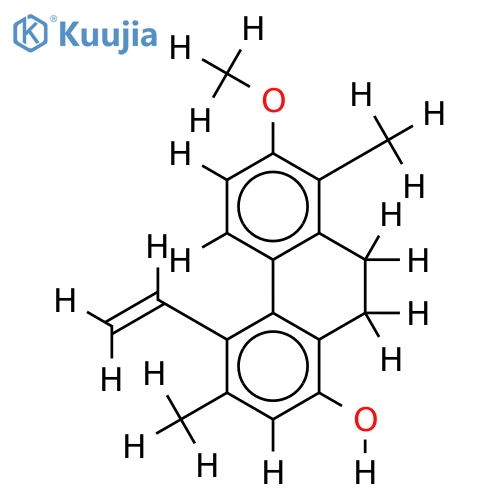 2-Me ether-9,10-Dihydro-2,8-dihydroxy-1,6-dimethyl-5-vinylphenanthrene structure