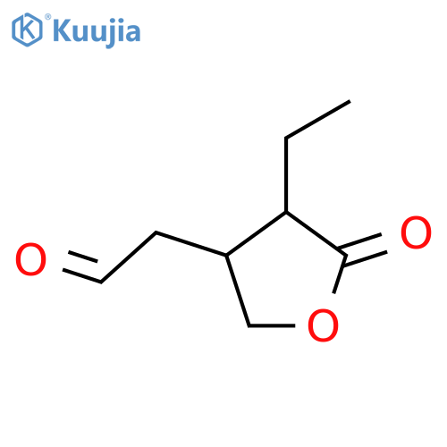 3-Furanacetaldehyde,4-ethyltetrahydro-5-oxo-, (3R,4S)- structure