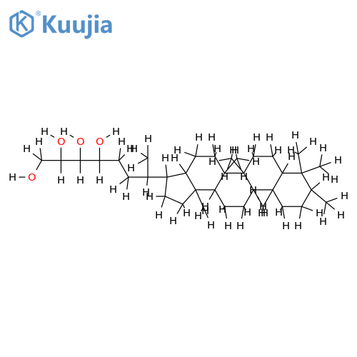 (3beta,32R,33R,34R)-3-Methyl-29-(2,3,4,5-tetrahydroxypentyl)hopane structure