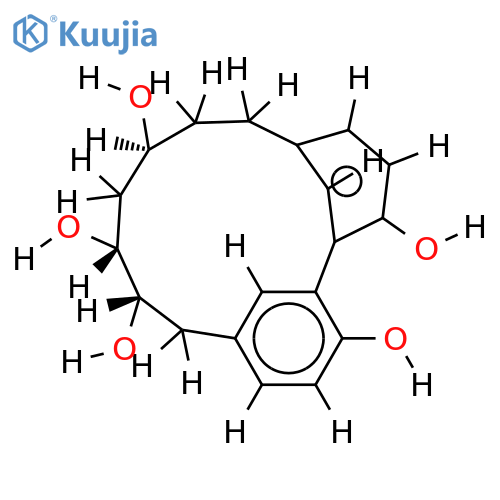 2,8,9,11,17-pentahydroxy[7.0]metacyclophane structure