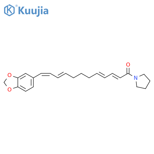 Pyrrolidine, 1-[(2E,4E,9E,11Z)-12-(1,3-benzodioxol-5-yl)-1-oxo-2,4,9,11-dodecatetraenyl]- (9CI) structure