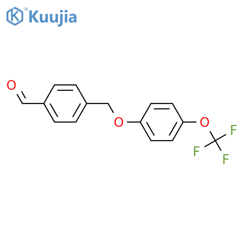4-[[4-(trifluoromethoxy)phenoxy]methyl]benzaldehyde structure
