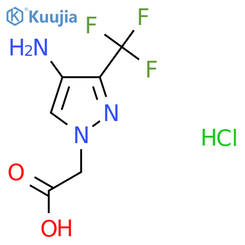 4-amino-3-(trifluoromethyl)-1H-pyrazol-1-ylacetic acid structure