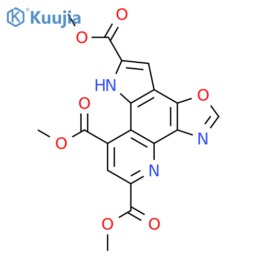 8H-Oxazolo[5,4-h]pyrrolo[2,3-f]quinoline-5,7,9-tricarboxylicacid, 5,7,9-trimethyl ester structure