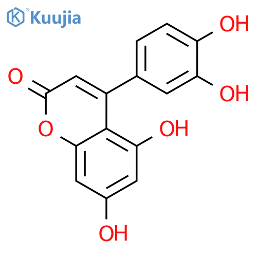 2H-1-Benzopyran-2-one, 4-(3,4-dihydroxyphenyl)-5,7-dihydroxy- structure