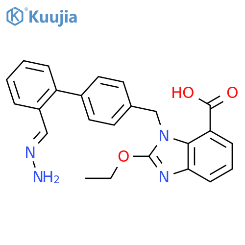 1-2'-(Aminoiminomethyl)1,1'-biphenyl-4-ylmethyl-2-ethoxy-1H-benzimidazole-7-carboxylic Acid structure