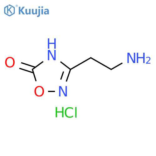 3-(2-aminoethyl)-2,5-dihydro-1,2,4-oxadiazol-5-one hydrochloride structure