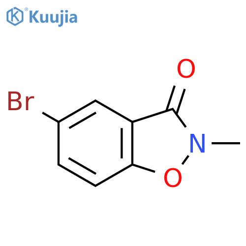 1,2-Benzisoxazol-3(2H)-one, 5-bromo-2-methyl- structure
