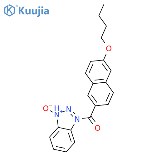 1H-Benzotriazole, 1-[(6-butoxy-2-naphthalenyl)carbonyl]-, 3-oxide structure