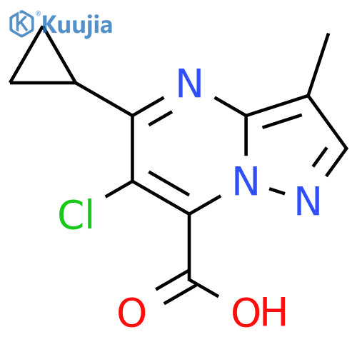 6-Chloro-5-cyclopropyl-3-methylpyrazolo[1,5-a]pyrimidine-7-carboxylic acid structure
