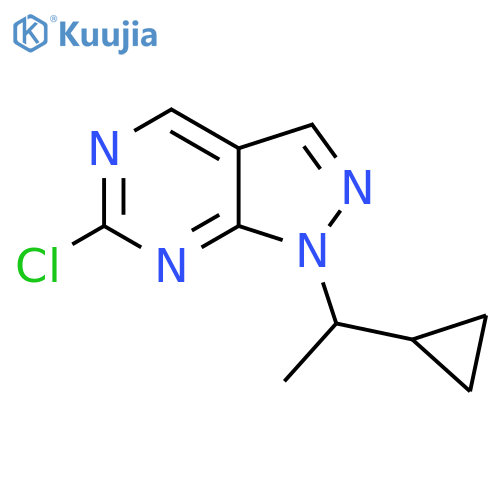 6-Chloro-1-(1-cyclopropylethyl)-1H-pyrazolo[3,4-d]pyrimidine structure