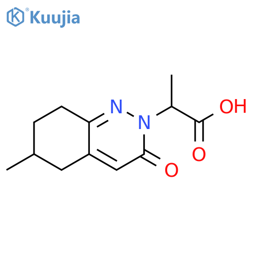 2-(6-Methyl-3-oxo-5,6,7,8-tetrahydro-3H-cinnolin-2-yl)-propionic acid structure