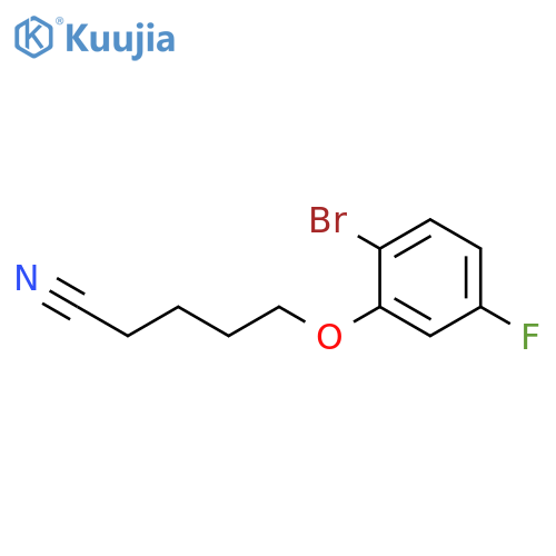 5-(2-bromo-5-fluorophenoxy)pentanenitrile structure