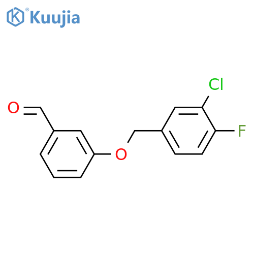 3-[(3-chloro-4-fluorophenyl)methoxy]benzaldehyde structure