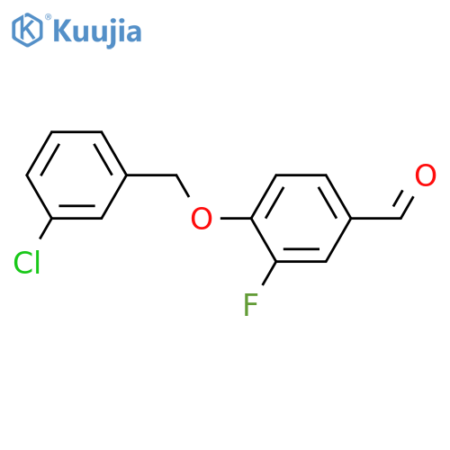 4-[(3-chlorophenyl)methoxy]-3-fluorobenzaldehyde structure