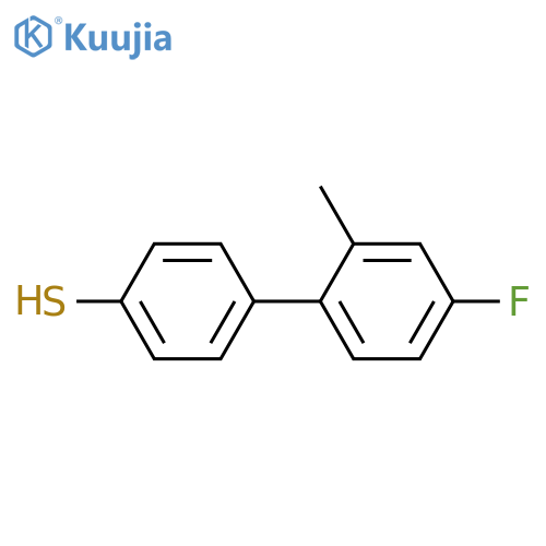 4-(4-fluoro-2-methylphenyl)benzenethiol structure