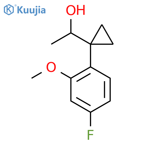 1-1-(4-fluoro-2-methoxyphenyl)cyclopropylethan-1-ol structure