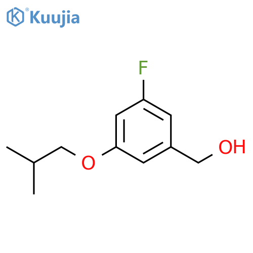 [3-fluoro-5-(2-methylpropoxy)phenyl]methanol structure