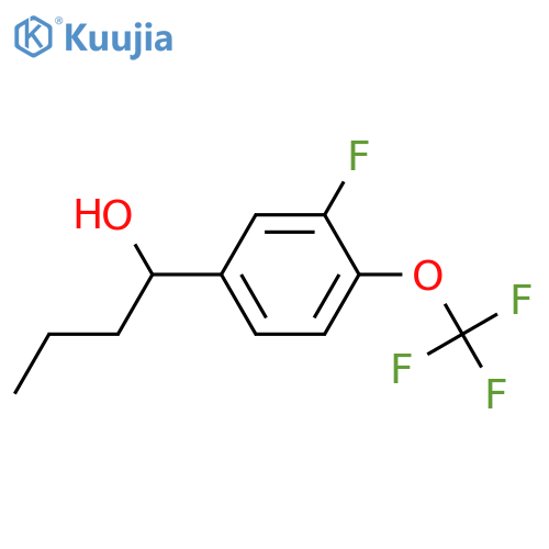 1-[3-fluoro-4-(trifluoromethoxy)phenyl]butan-1-ol structure