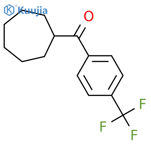 Cycloheptyl(4-(trifluoromethyl)phenyl)methanone structure