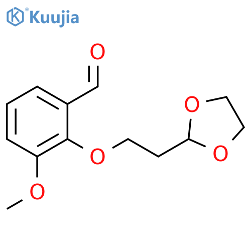 2-(2-(1,3-DIOXOLAN-2-YL)ETHOXY)-3-METHOXYBENZALDEHYDE structure
