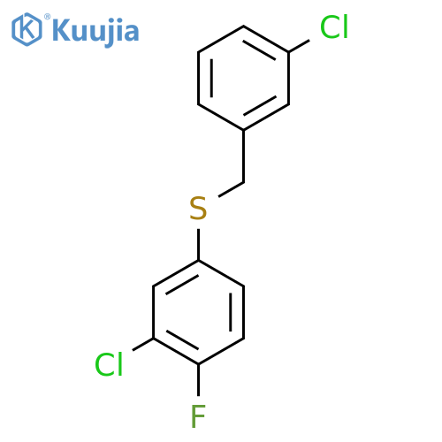 (3-Chloro-4-fluorophenyl)(3-chlorobenzyl)sulfane structure
