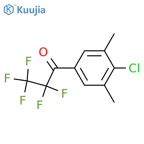 1-(4-chloro-3,5-dimethylphenyl)-2,2,3,3,3-pentafluoropropan-1-one structure
