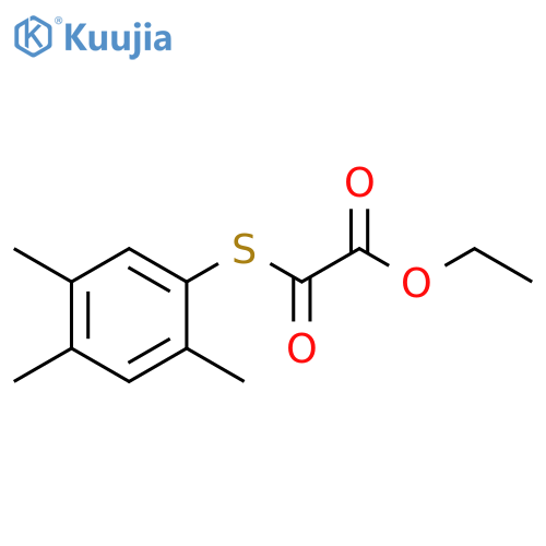 ETHYL 2-OXO-2-((2,4,5-TRIMETHYLPHENYL)THIO)ACETATE structure