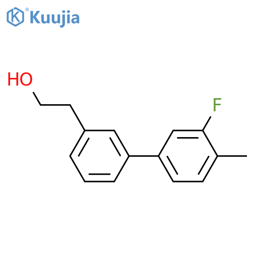 2-[3-(3-fluoro-4-methylphenyl)phenyl]ethanol structure