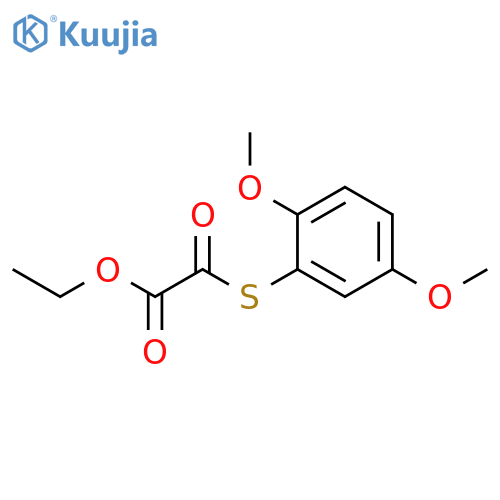 ETHYL 2-((2,5-DIMETHOXYPHENYL)THIO)-2-OXOACETATE structure