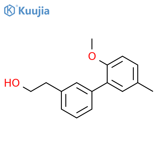 2-[3-(2-methoxy-5-methylphenyl)phenyl]ethanol structure