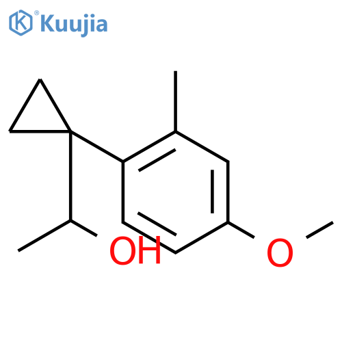 1-1-(4-methoxy-2-methylphenyl)cyclopropylethan-1-ol structure