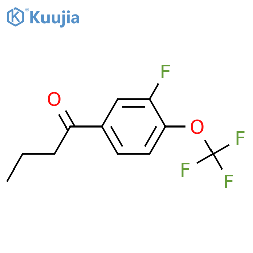 1-[3-fluoro-4-(trifluoromethoxy)phenyl]butan-1-one structure