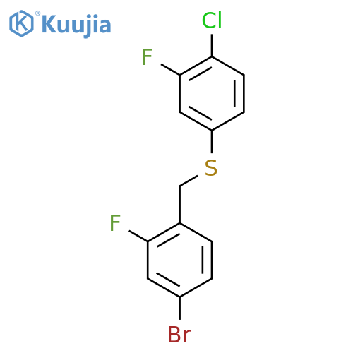 (4-Bromo-2-fluorobenzyl)(4-chloro-3-fluorophenyl)sulfane structure
