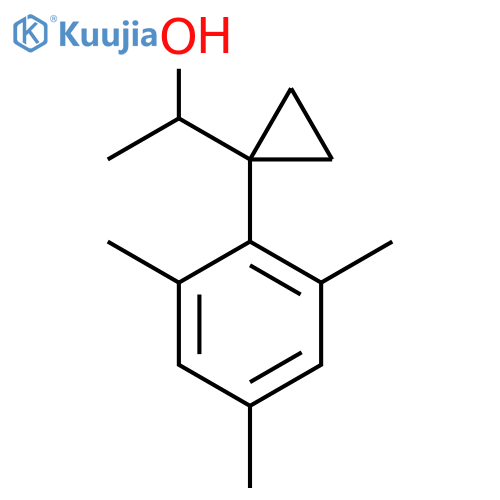 1-1-(2,4,6-trimethylphenyl)cyclopropylethan-1-ol structure