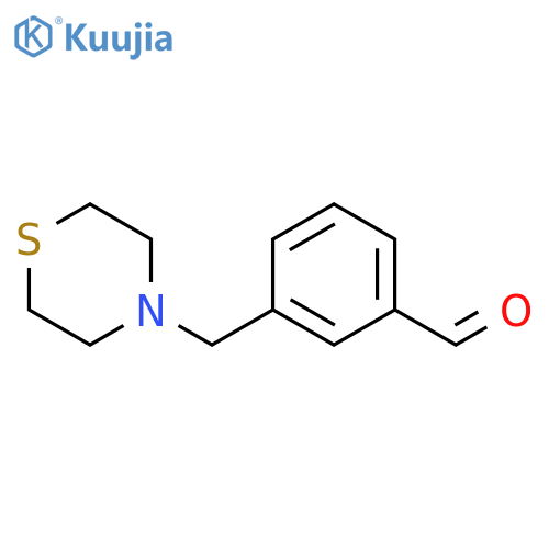 3-(thiomorpholin-4-ylmethyl)benzaldehyde structure