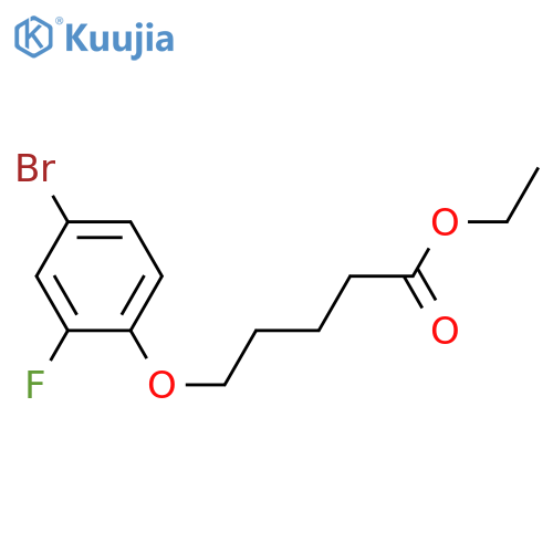 Ethyl 5-(4-bromo-2-fluoro-phenoxy)pentanoate structure