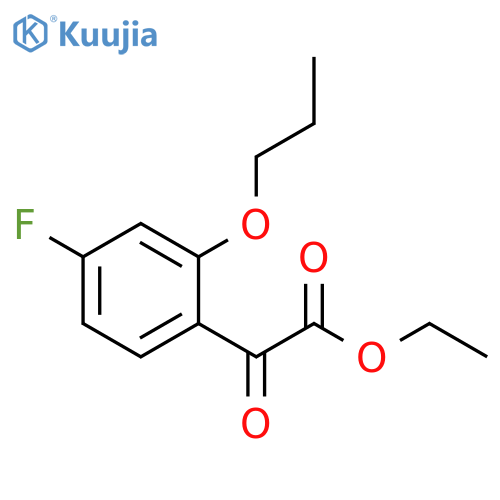 Ethyl 4-fluoro-2-n-propoxybenzoylformate structure