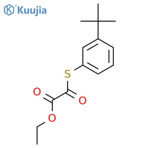 Ethyl 2-((3-(tert-butyl)phenyl)thio)-2-oxoacetate structure