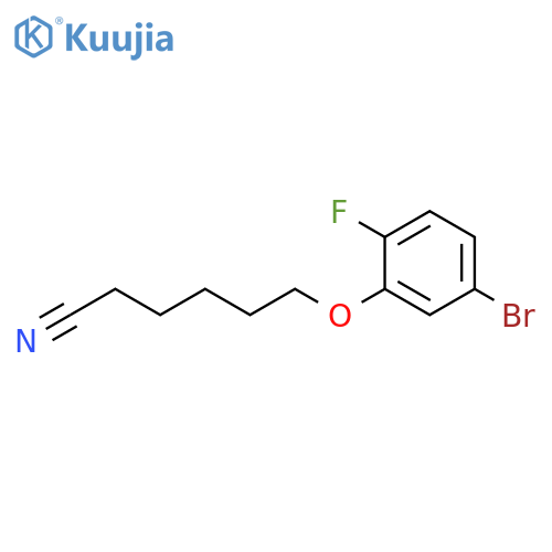6-(5-bromo-2-fluorophenoxy)hexanenitrile structure